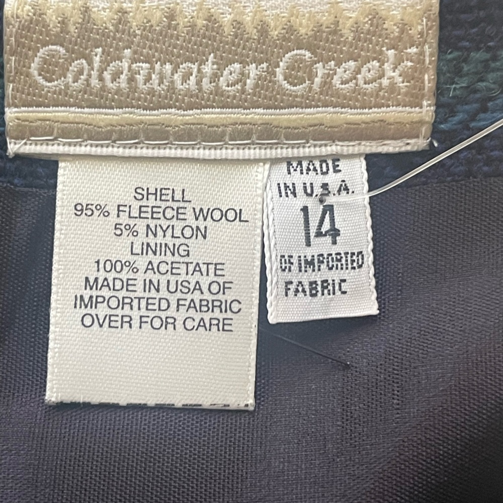 New Coldwater Creek faux wrap wool blend maxi skirt. Size 14. Made in USA - Picture 8 of 8